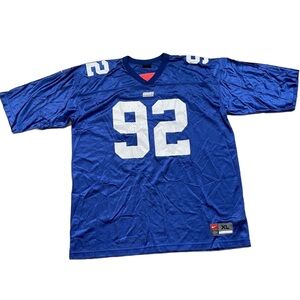 Vintage Y2K Nike New York Giants #92 Strahan Jersey Blue